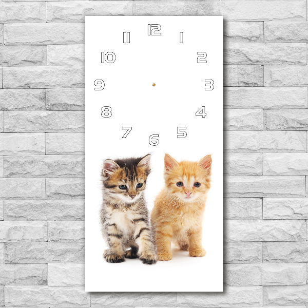 Zegar ścienny Brązowy i rudy kot