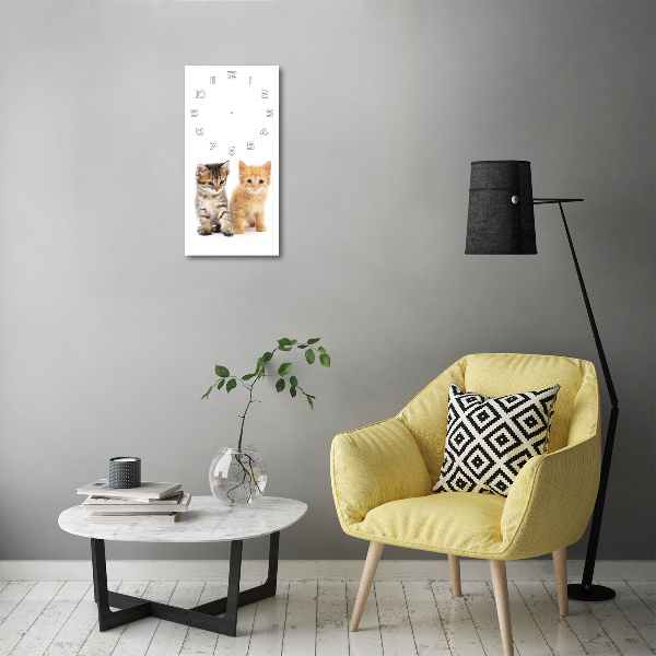 Zegar ścienny Brązowy i rudy kot