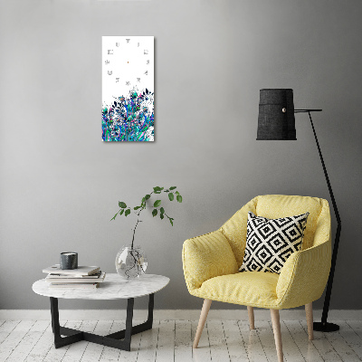 Nowoczesny zegar ścienny Pawie pióra