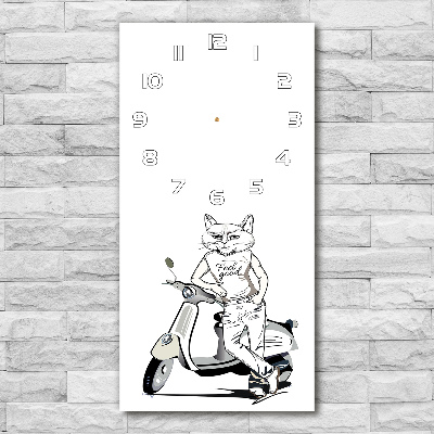 Zegar szklany ścienny Koci mężczyzna