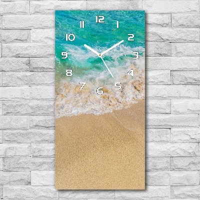 Zegar szklany ścienny Plaża i morze