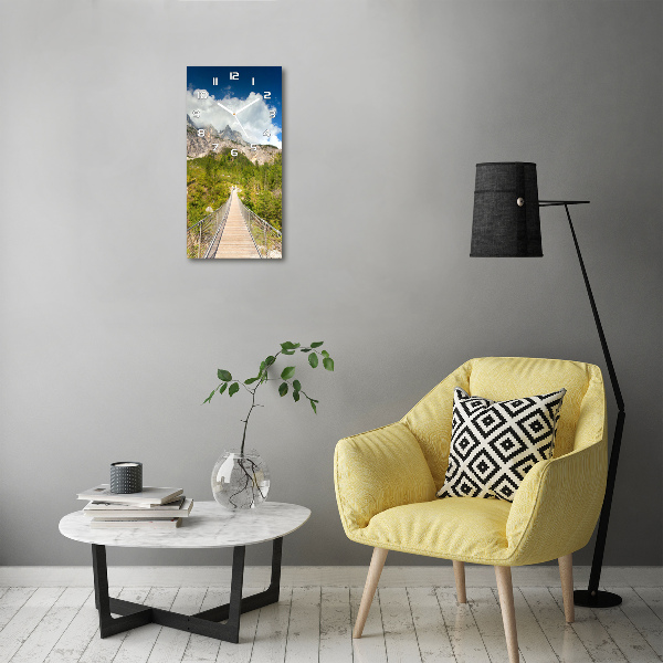 Zegar szklany ścienny Most wiszący