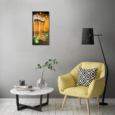 Glazen klok rechthoekige Twee glazen bier