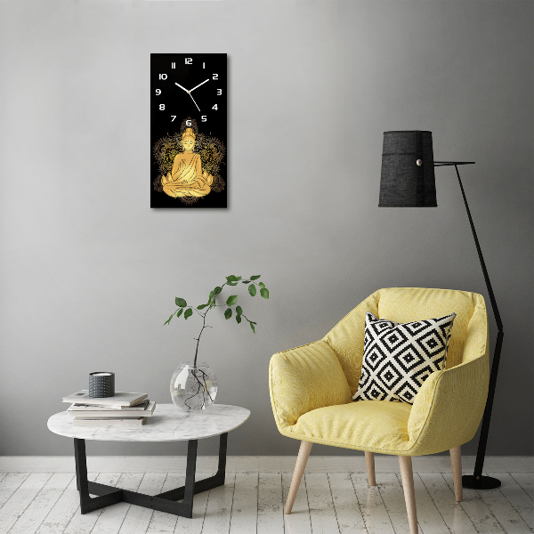 Glazen klok rechthoekige Boeddha en mandala