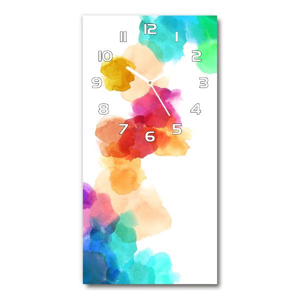 Zegar szklany ścienny Kolorowe plamy