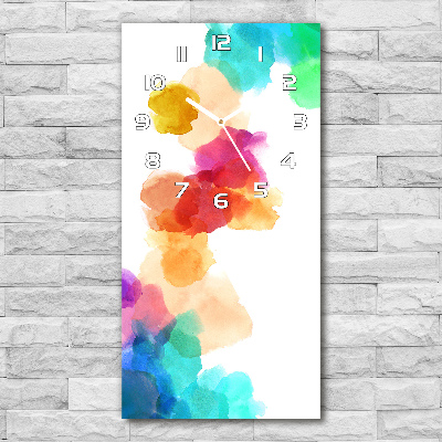 Zegar szklany ścienny Kolorowe plamy