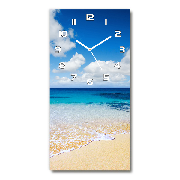 Rechthoekige glas klok Tropisch strand