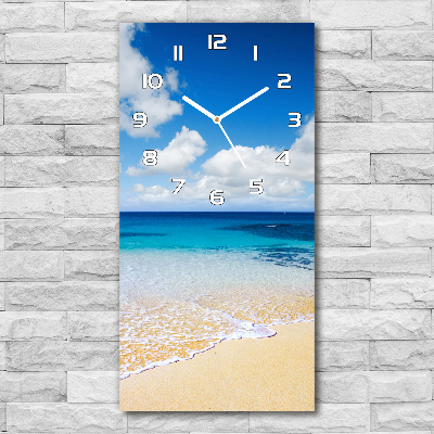 Rechthoekige glas klok Tropisch strand