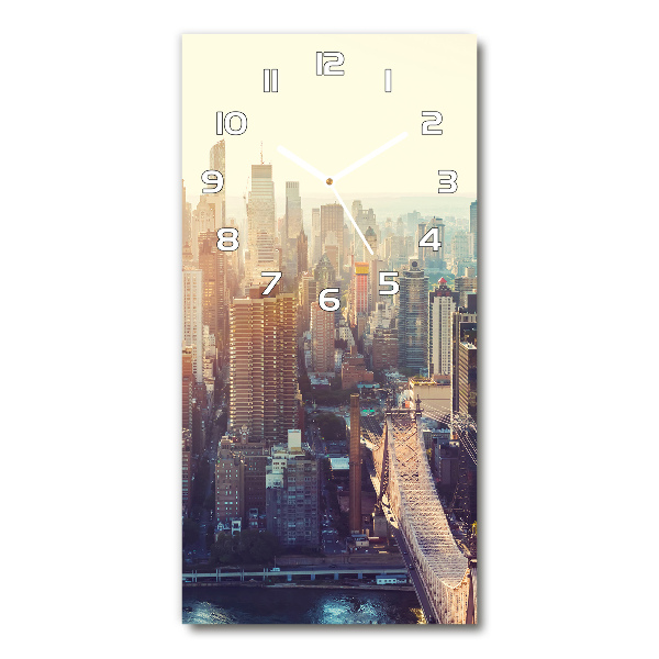 Glazen klok rechthoekige New York vanuit vogelperspectief