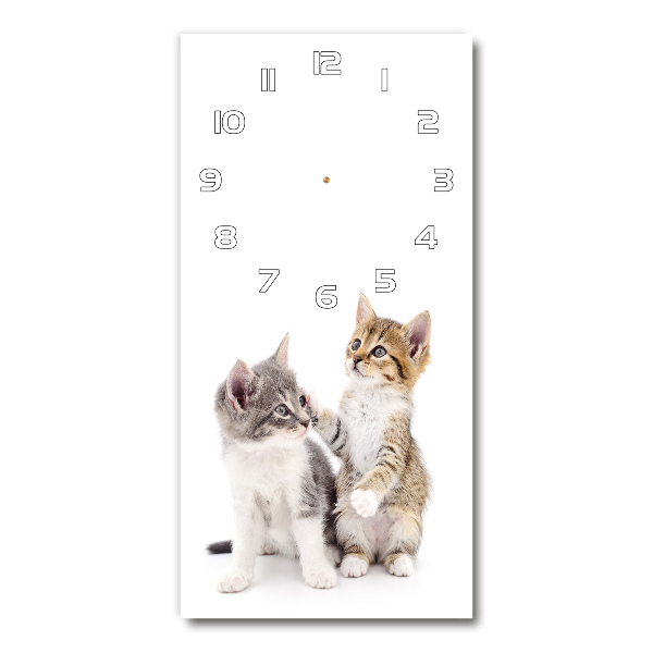 Glazen klok rechthoekige Twee kleine katjes