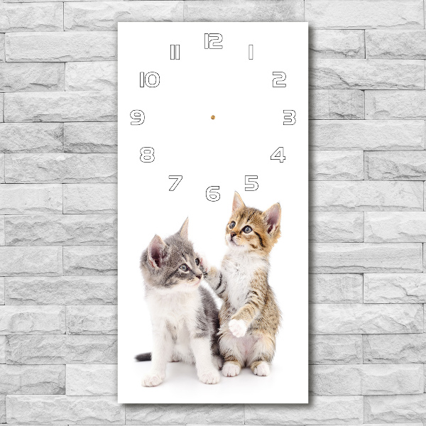 Glazen klok rechthoekige Twee kleine katjes