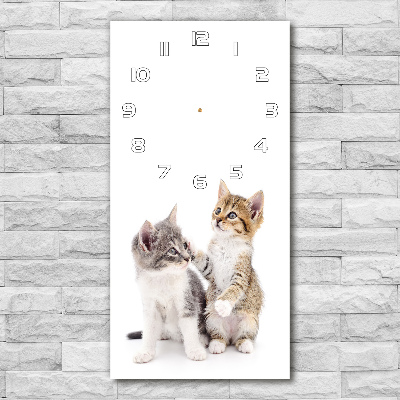 Glazen klok rechthoekige Twee kleine katjes