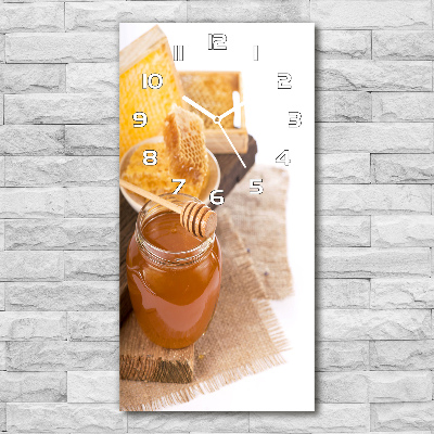 Zegar szklany ścienny Plastry miodu