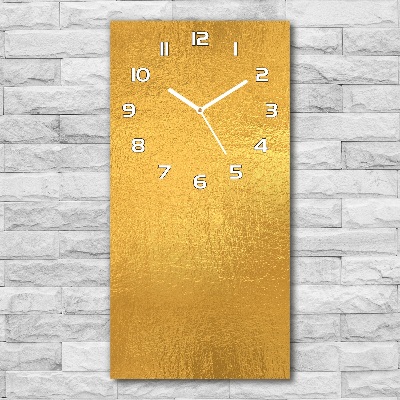 Zegar ścienny cichy Złota folia tło
