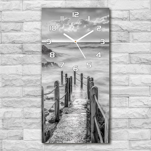 Rechthoekige glas klok Pad langs de zee