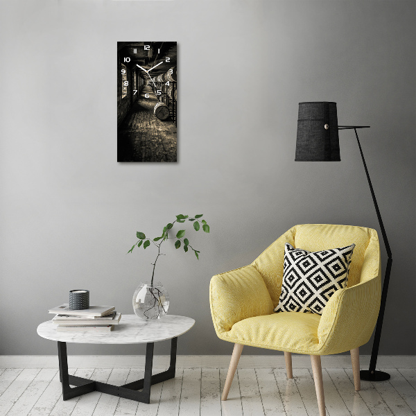 Rechthoekige glazen wandklok Bourbonvaten