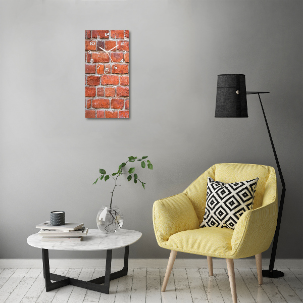 Rechthoekige glas klok Bakstenen muur