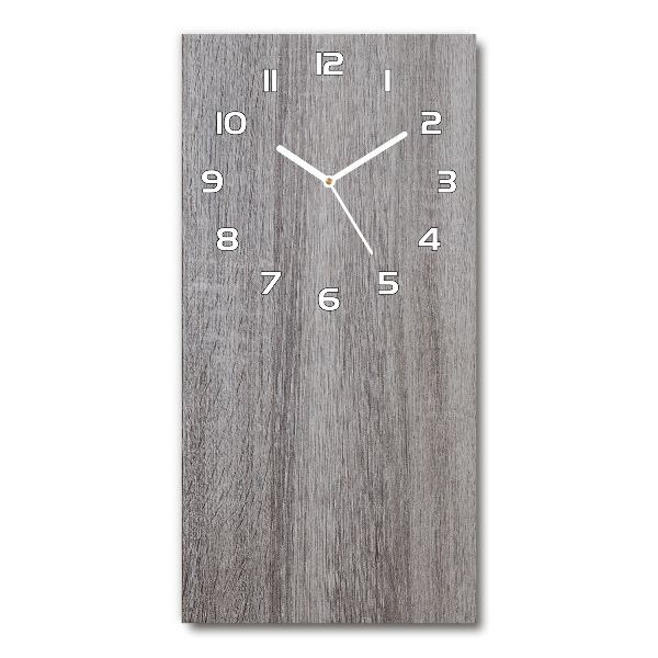 Rechthoekige glazen wandklok Hout