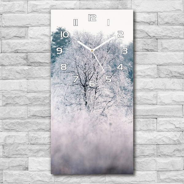 Rechthoekige glas klok Bos in de winter