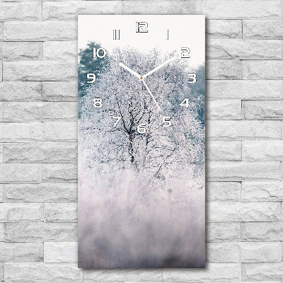Rechthoekige glas klok Bos in de winter