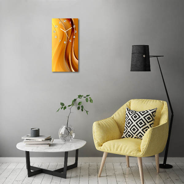 Zegar ścienny cichy Abstrakcja fala