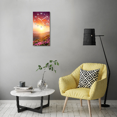 Zegar ścienny cichy Wiosna w górach