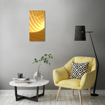 Rechthoekige glazen wandklok Abstracte wervel