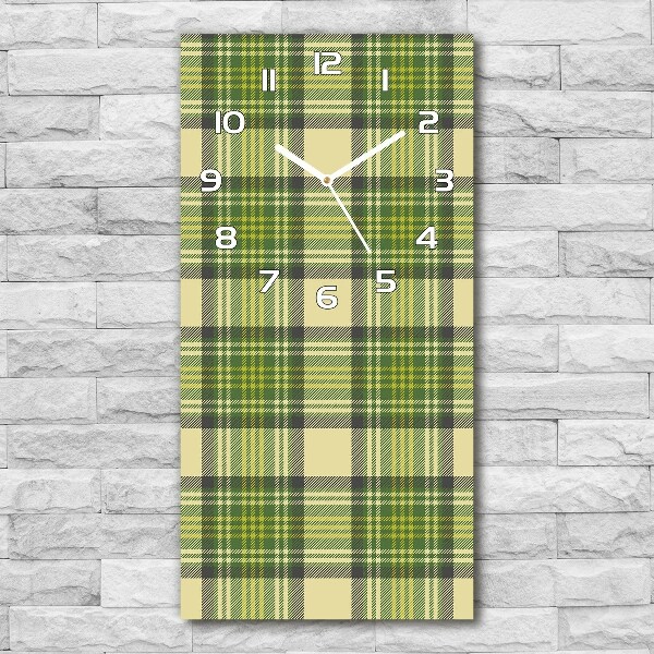 Rechthoekige glas klok Groen geblokt