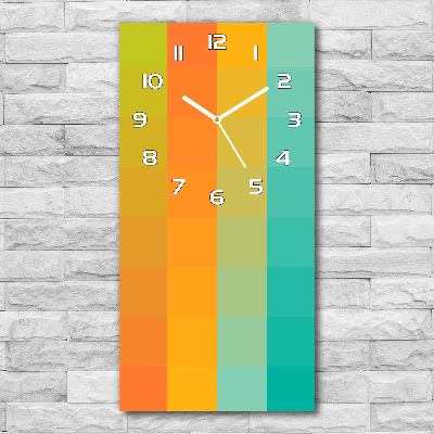 Glazen klok rechthoekige Kleurrijke vierkanten