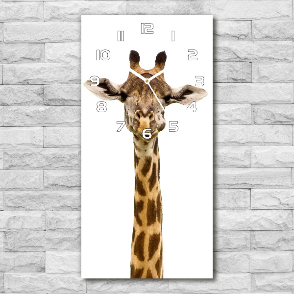 Rechthoekige glas klok Giraffe