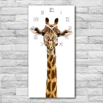 Rechthoekige glas klok Giraffe