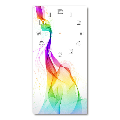 Rechthoekige glas klok Kleurrijke abstractie