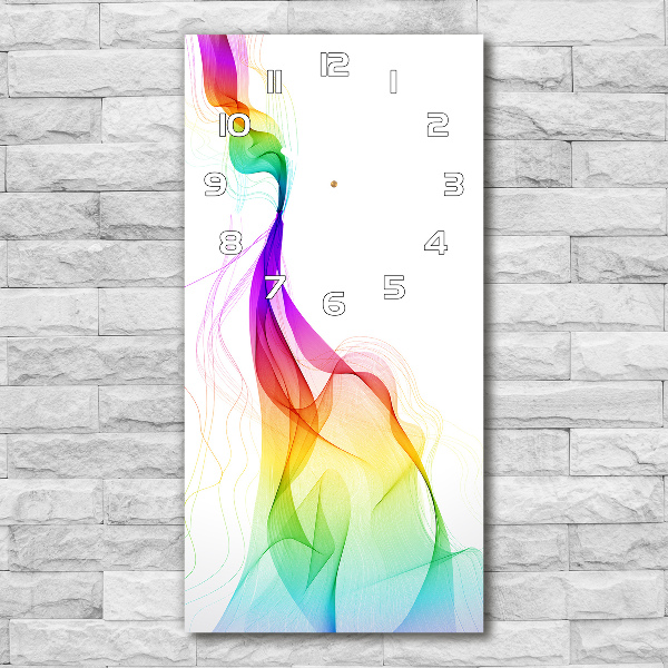 Rechthoekige glas klok Kleurrijke abstractie