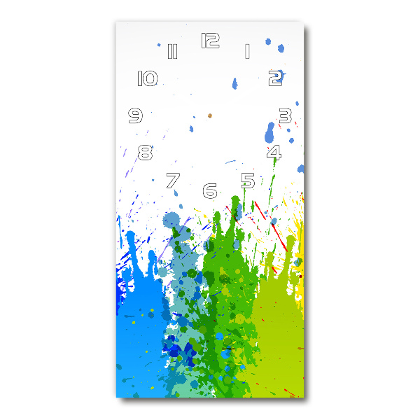 Rechthoekige glas klok Abstracte regenboog