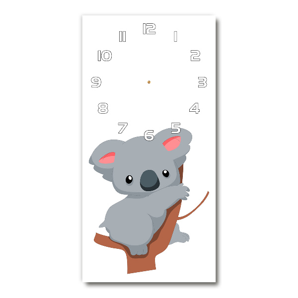 Glazen klok rechthoekige Panda in een boom