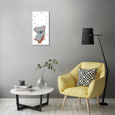 Glazen klok rechthoekige Panda in een boom