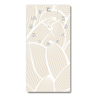 Rechthoekige glazen wandklok Bloemblaadjes