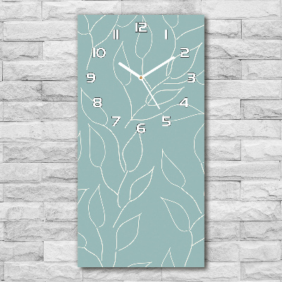 Nowoczesny zegar ścienny Liście