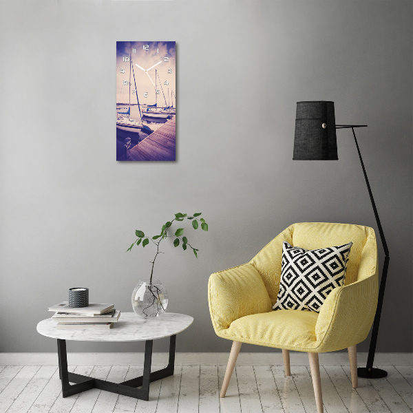 Rechthoekige glas klok Jachten