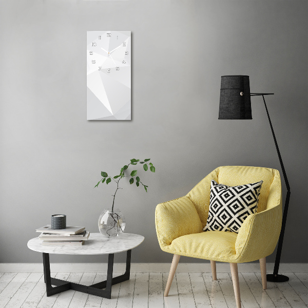 Rechthoekige glazen wandklok Abstracte achtergrond