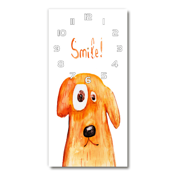 Rechthoekige glas klok Hond