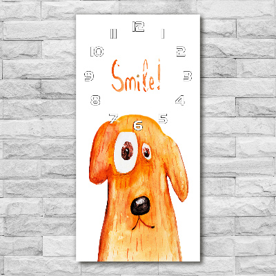 Rechthoekige glas klok Hond