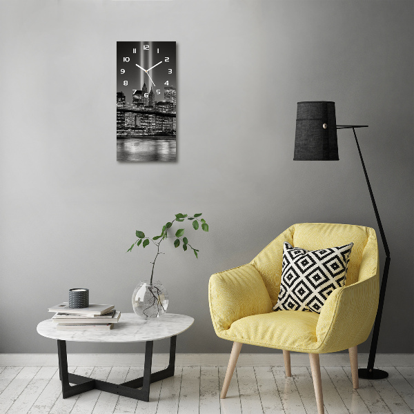 Rechthoekige glazen wandklok Manhattan, New York