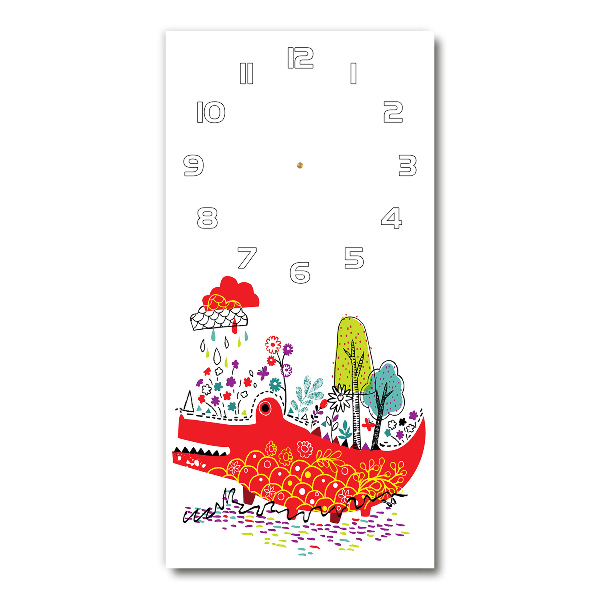 Glazen klok rechthoekige Krokodil