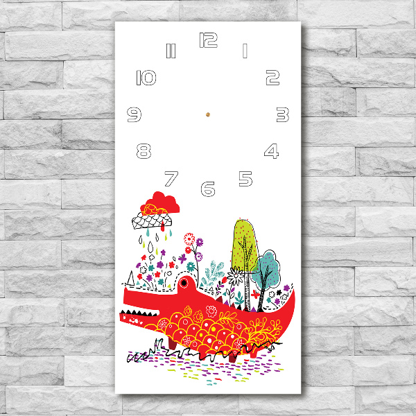 Glazen klok rechthoekige Krokodil