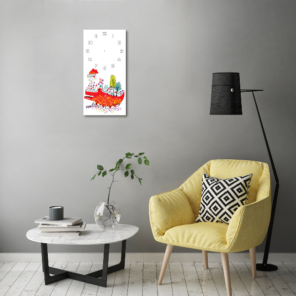 Glazen klok rechthoekige Krokodil