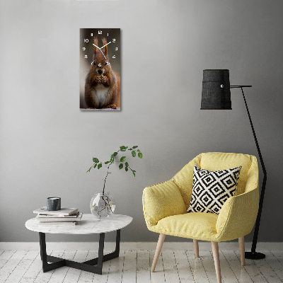 Rechthoekige glas klok Eekhoorn