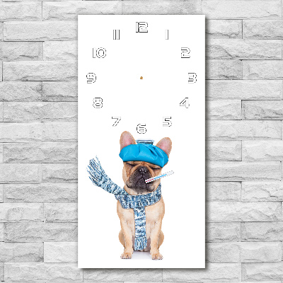 Glazen klok rechthoekige Zieke hond