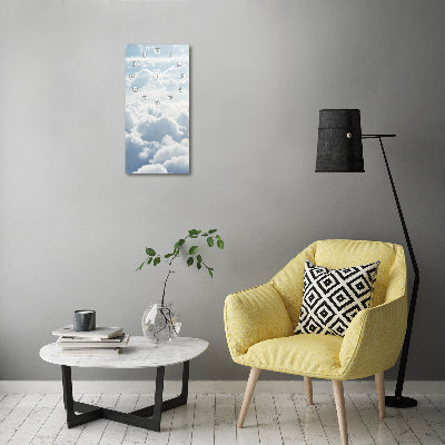 Rechthoekige glas klok Vliegen boven de wolken