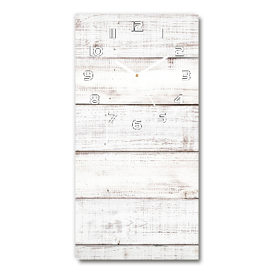 Rechthoekige glazen wandklok Houten muur